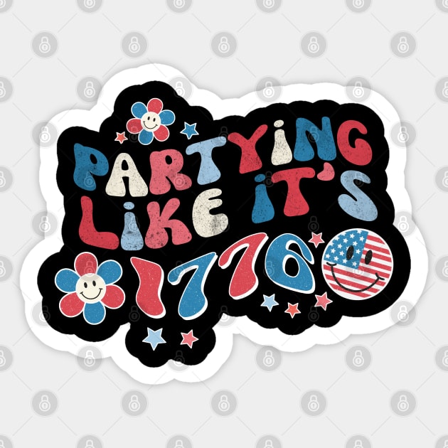 Partying like its 1776 Sticker by The WYLD Tribe